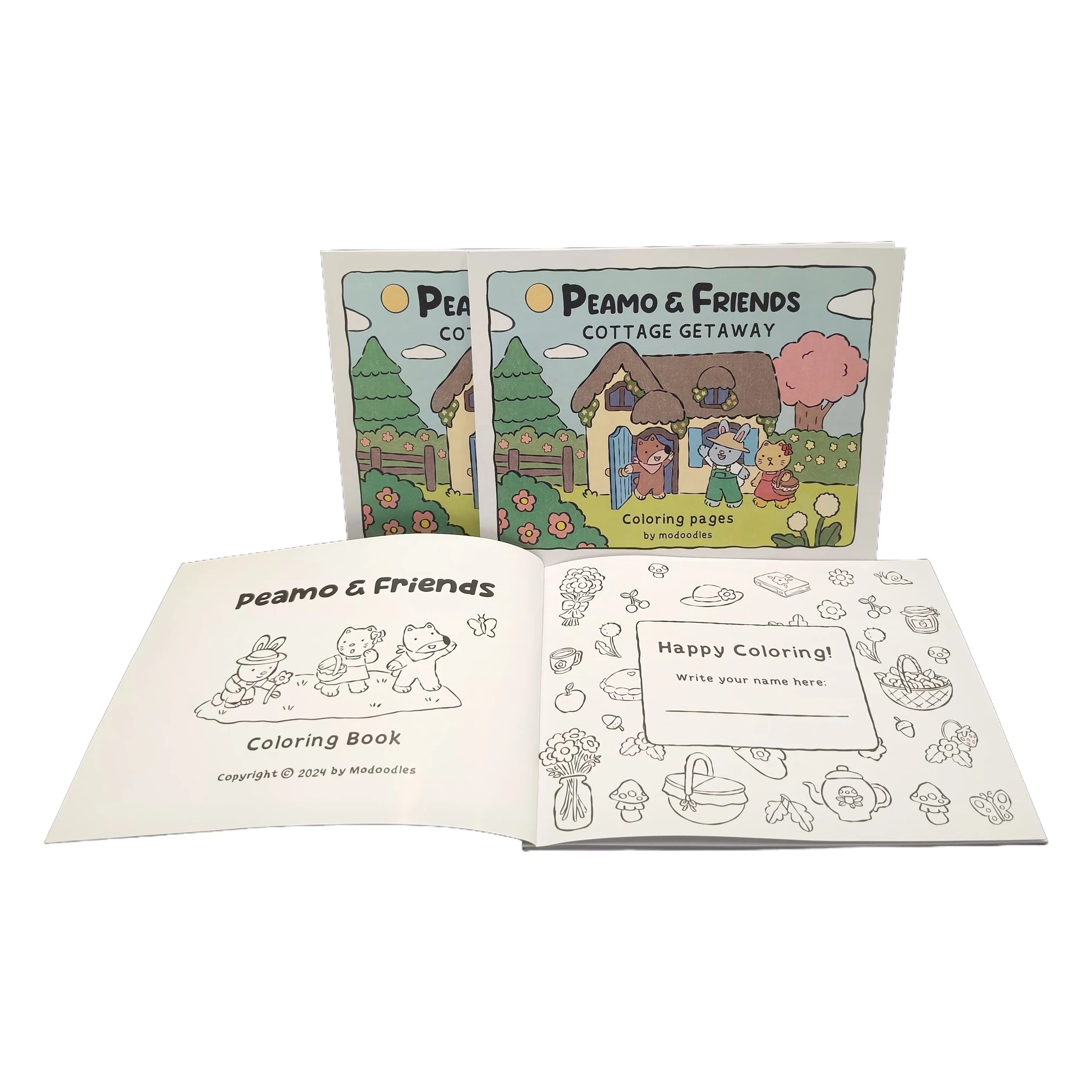 Custom Unique Drawing Book With Perfect Binding Tear Perforated Pages Kids Softcover Coloring Book Printing