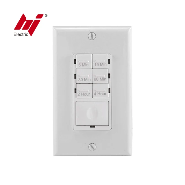  220V однополюсный 7 Кнопка точек на дюйм предустановленных в стене таймер Выключатель с сертификацией