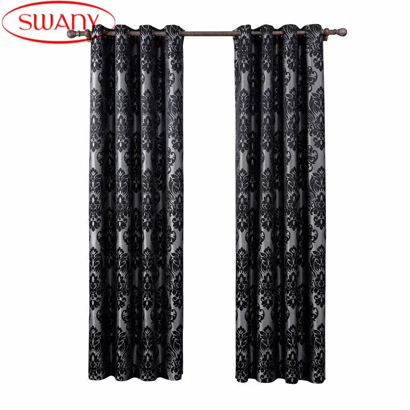 Wholesale blackout triple jacquard 100%polyester curtains