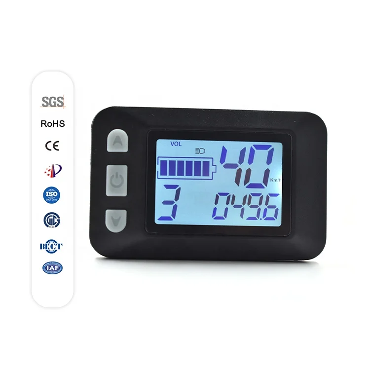 Electric Motorcycle Electric Bike LCD Dashboard Speedometer 12V 24V 36V LCD P9 Display