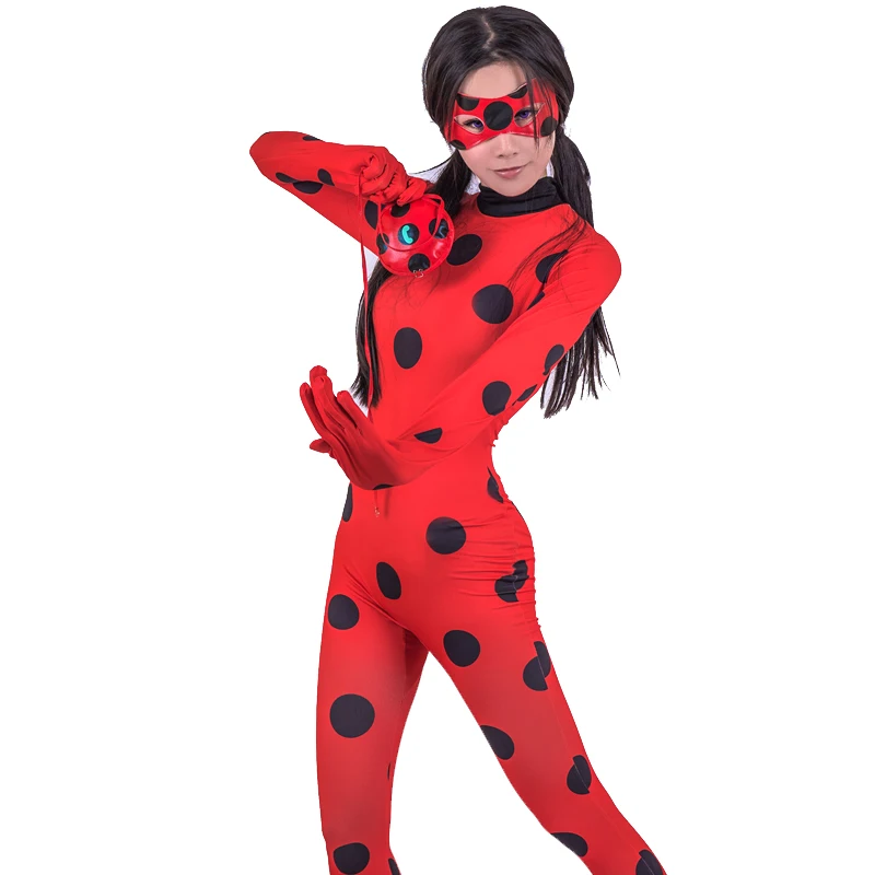 
2021 Hot Sale Party Halloween Performer Anime Costumes Kids Cat Noir Ladybug Full Sets Halloween Costume Kids 