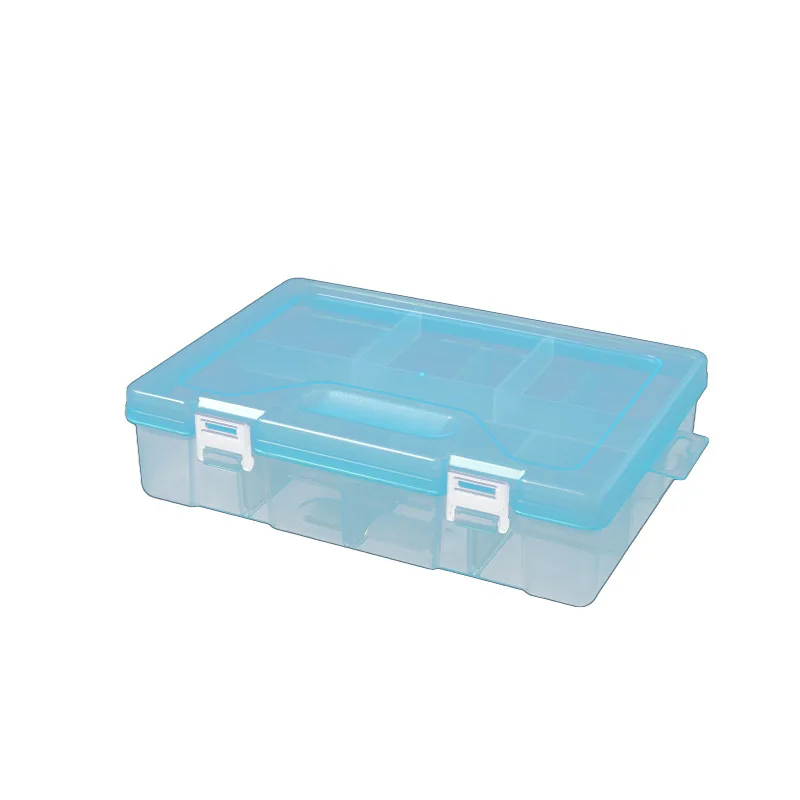 Detachable 2 Layer 16 Grid Storage Box Portable Plastic Transparent Case for Tool Electronic Components toys jewellery