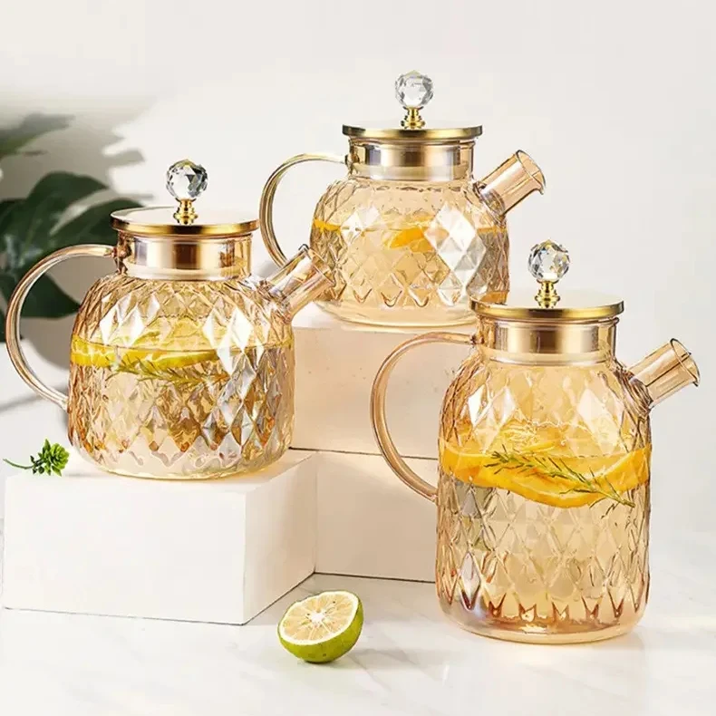 Чайник из боросиликатного стекла большой емкости для домашнего использования