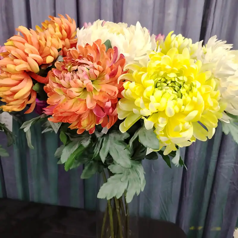 Sen Masine fake flowers real touch Artificial Chrysanthemum for Artificial Chrysanthemum Table Floral centerpieces