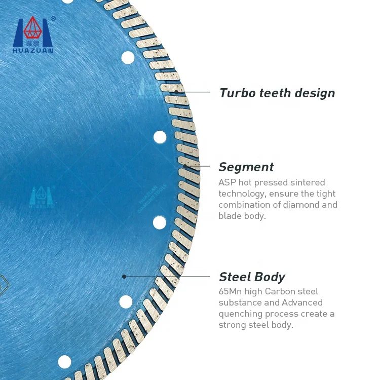 Turbo saw blade diamond cutting disc for granite stone concrete brick