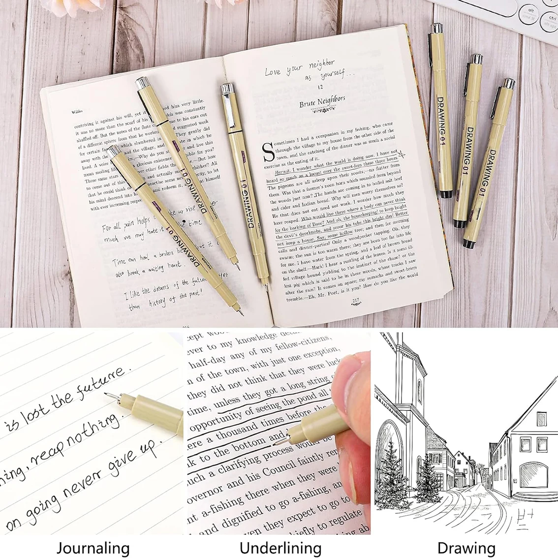 high quality fine line drawing pen micro marker liner pen for office sketching drawing