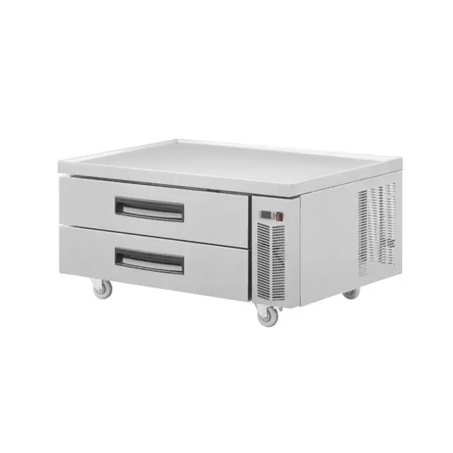 Stainless Steel Chef Base Work Table Refrigerator 2 Drawer Refrigerated Chef Base