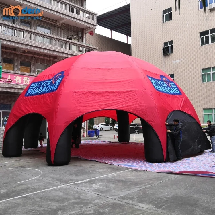 Customized 8 Legs Red Color Inflatable Spider Dome Tent for Exhibition