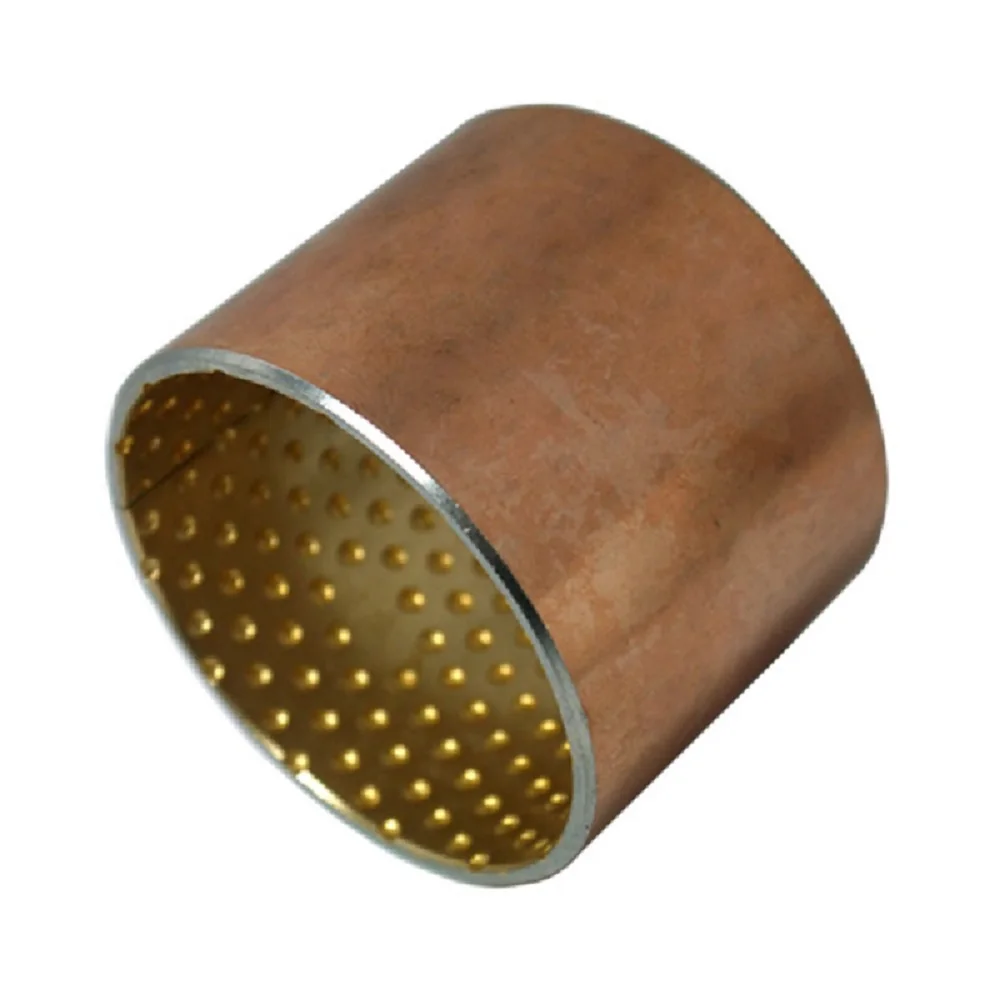 machine 6bt bimetal bearing steel bronze layer bi metal bush 8 12 14 18 20 23 25 30 34 35 38 40 44 45 bi-metal solid bushing