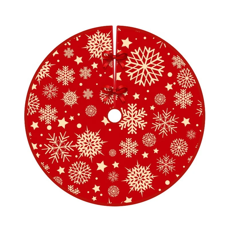 Christmas festival decoration wholesale hot sale new year red gray christmas tree skirts for home party