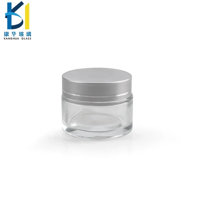 
Hot Sale Frosted Clear Glass Jar Cosmetic 50ml 