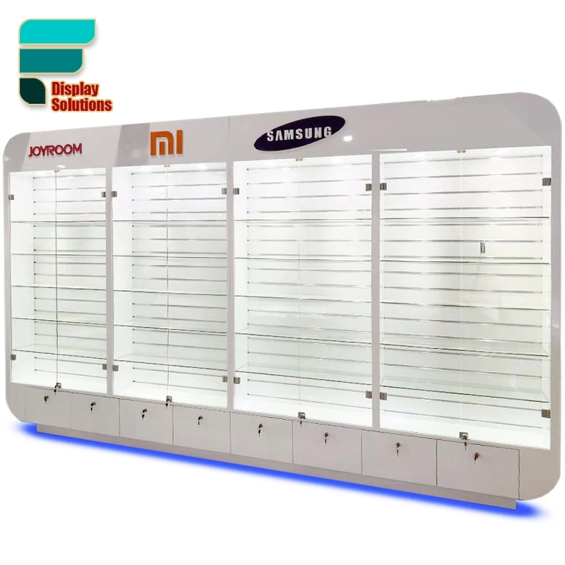 Современное решение для дизайна интерьера магазина телефонов, витрина для мобильных телефонов на заказ, стол, аксессуары для телефонов, шкаф