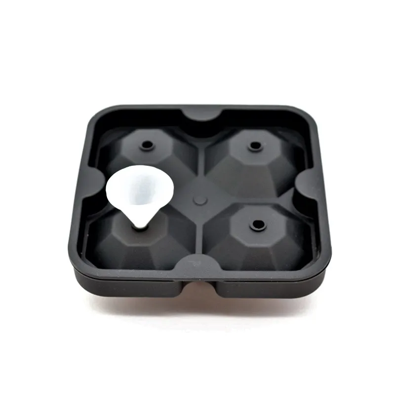 diamond shaped silicone ice cube tray molds for whisky cocktail