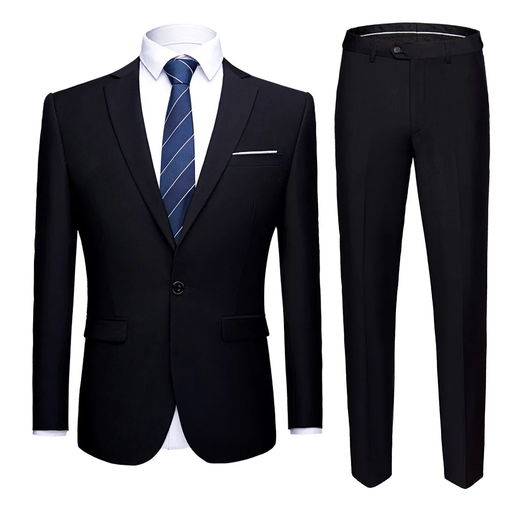 Professional Suits Men Slim Formal Wear Business Design Business Suit Supplier Two Pieces Suits Slim Fit Set For Men