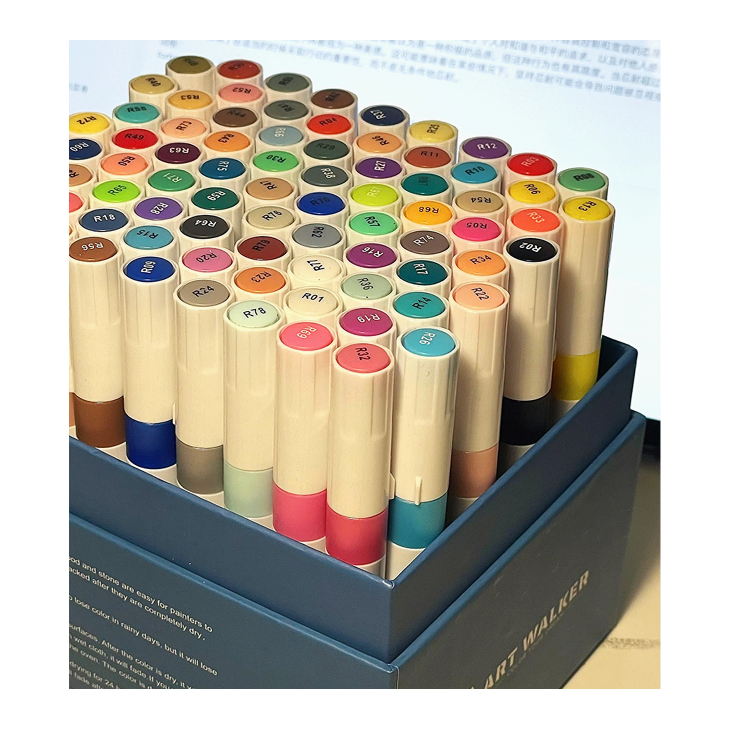 wholesale stationery material art color pen set waterproof long lasting bright color soft brush acrylic marker to write on glass