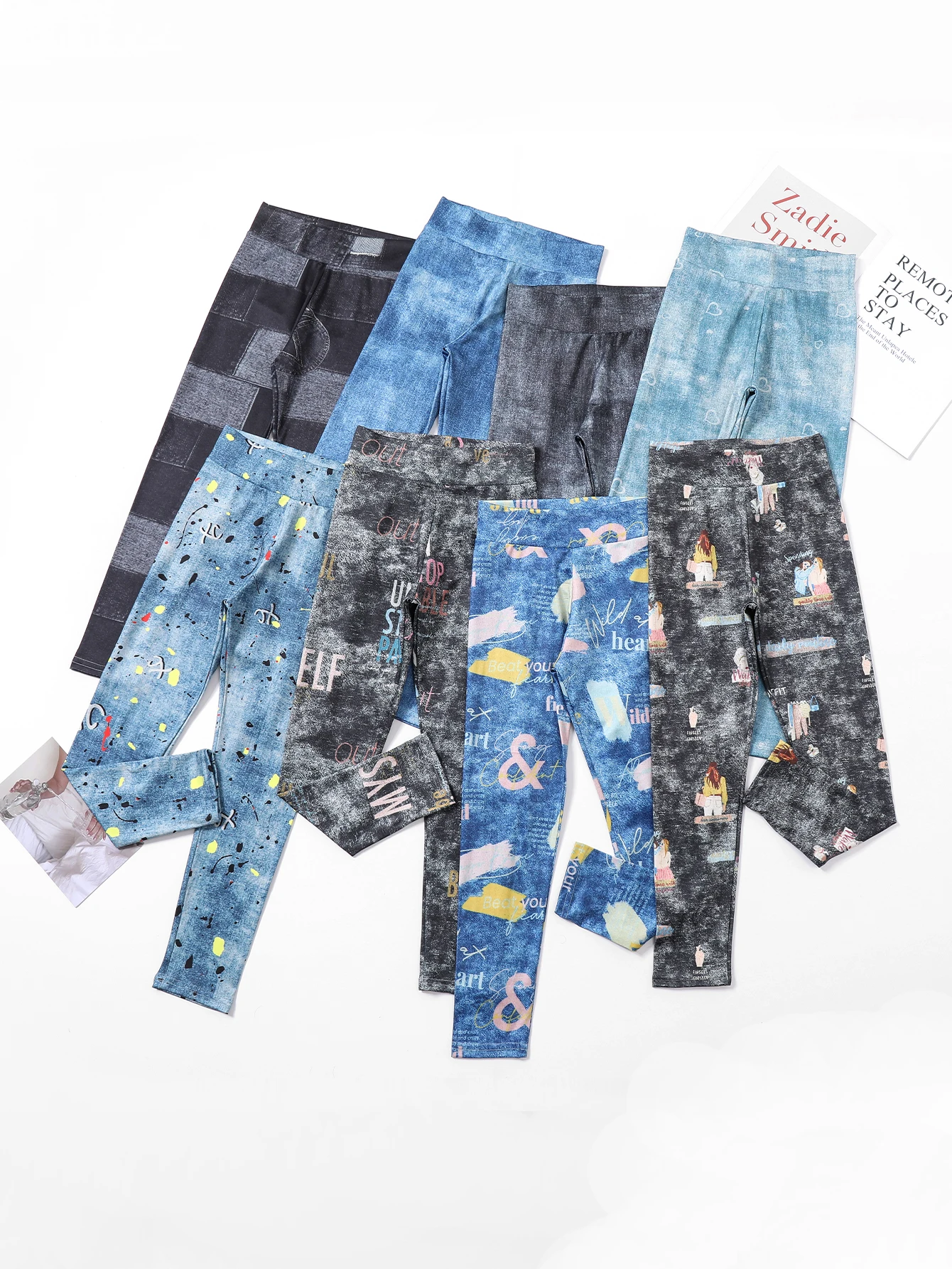 Kids Leggings Foreign Trade Cartoon Comfortable Women Loose Casual Pants Wear High Waist Elastic Spring And Autumn Leggings