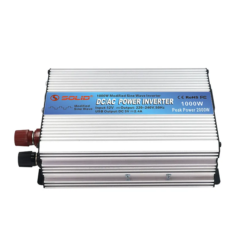 SOLID DC 12v 24v 48v to AC 220v 230v 240v 1000W Modified Sine Wave Power Off Grid 1000 Watt Power Inverter