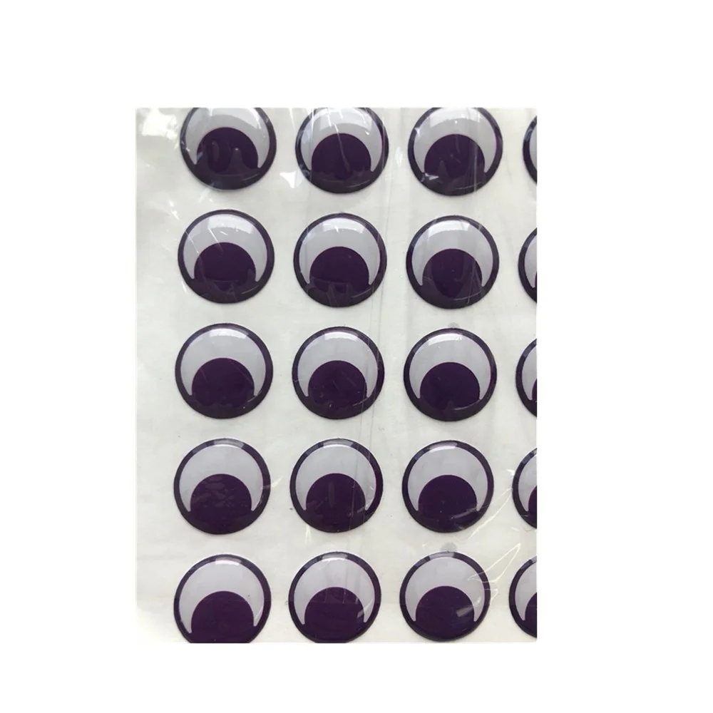 Clear epoxy resin stickers cartoon eyes googly eyes puffy sticker easy to stick and remove labels