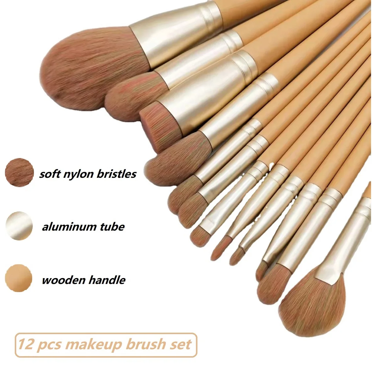 Custom wholesaler Professional Synthetic Hair Single brushes Private label Makeup Brush set