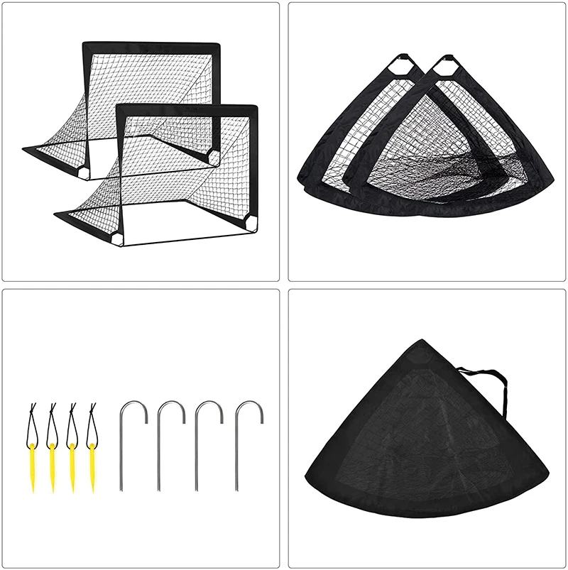 Portable Soccer Net for Games and Training for Indoor or Outdoor Teens Soccer Practice Accessories with Carrying Bag
