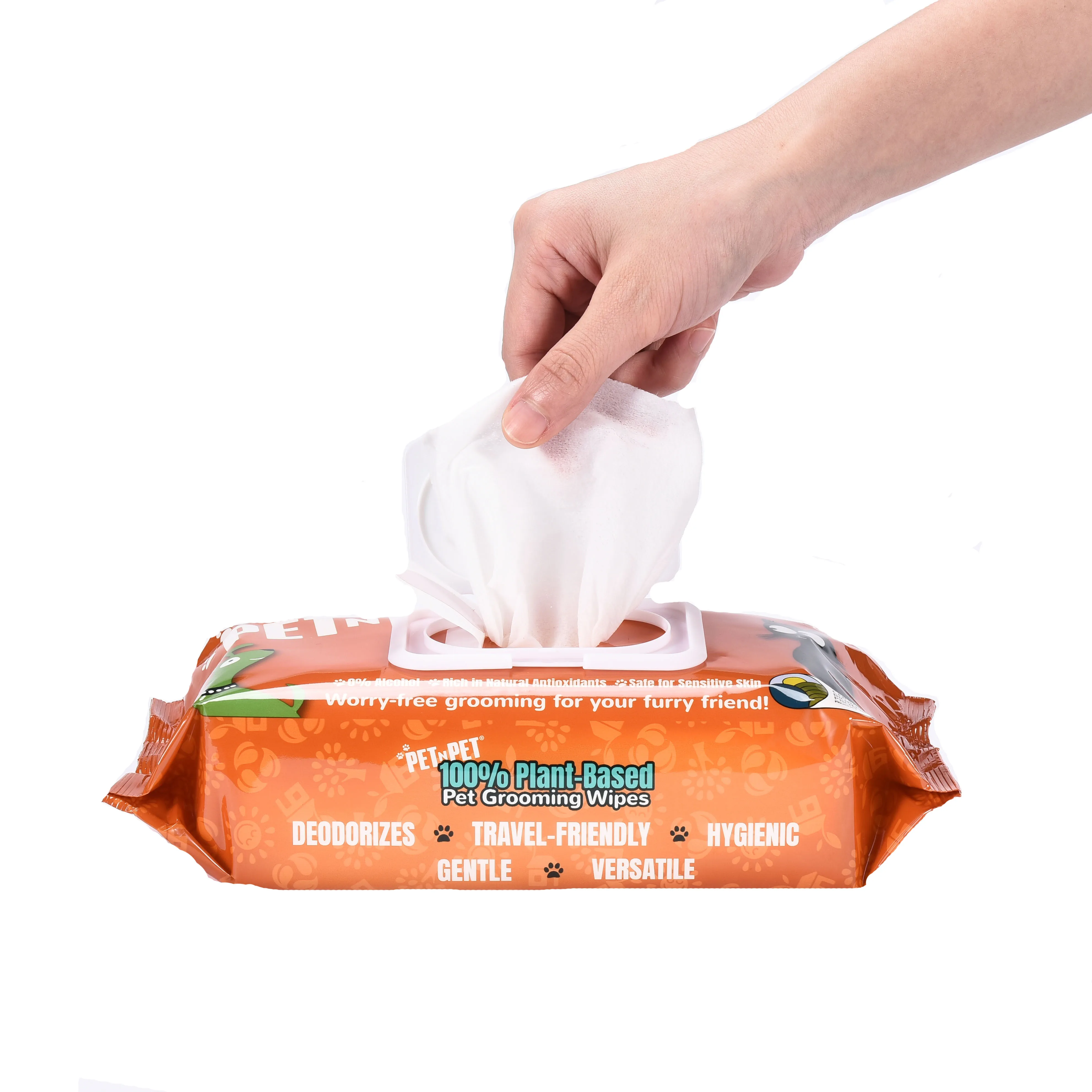 Custom Logo Disposable Pet Cleaning Wipes Private Label Biodegradable Pet Grooming Sets Wet Wipes For Dogs And Cats