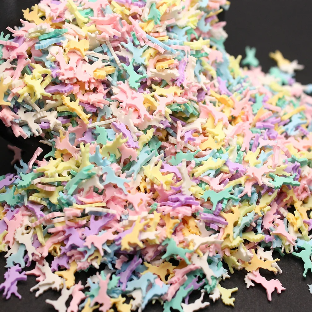 Cute Unicorn Horse Cloud Cartoon Slice Polymer Hot Clay Sprinkles DIY Slime Filling Scrapbooking Phone Nail Art Party Decoration