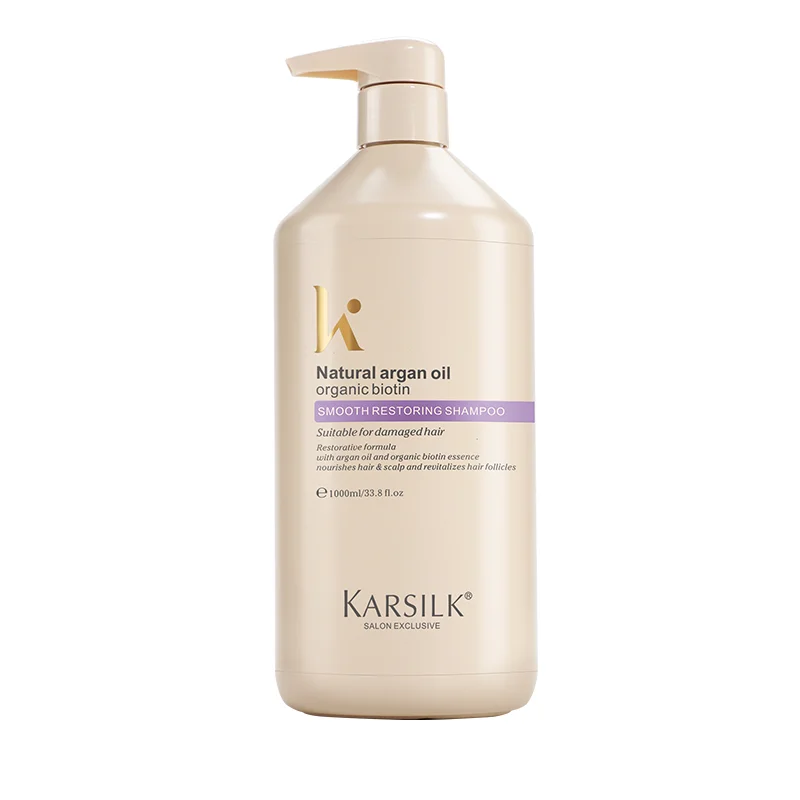 Karsilk Custom Logo OEM Vegan Sulfate Free Sampoo Italian Formula Private Label Herbal Organic Argan Oil Hair Shampoo