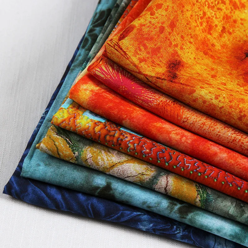 stock lot wholesale custom digital printing rayon/linen fabric for garment linen napkins