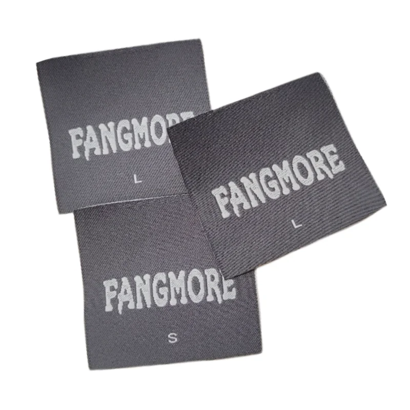 Custom Fashion Logo Embossed Logo Clothing Woven Labels Free Samples Fabric Tag Clothing Labels Woven Label For Garment