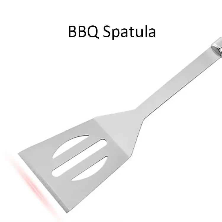 China Supplier Outside Kitchen Cooking Utensils Barbecue Grilling Accessories 13 Pieces Stainless Steel BBQ Set with Cloth Bag