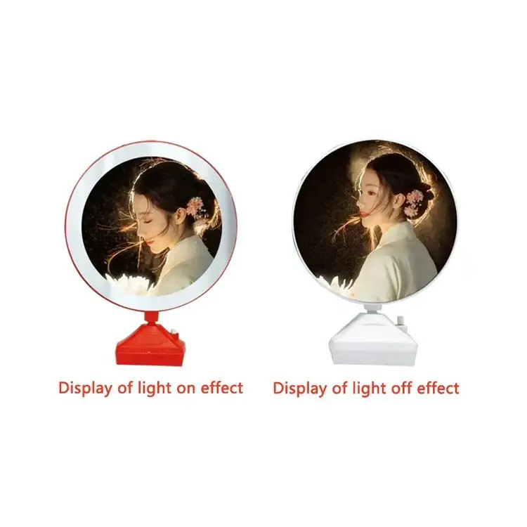 Hot Selling Creative Magic Mirror Photo Frame With Multi-Function LED Plastic Photo Frame With Lamp