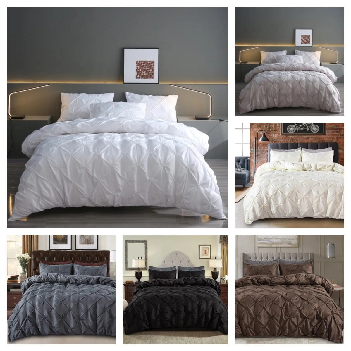 Poly/Cotton Bed Sheet Cotton Bed Sheets Set Solid Duvet Cover Sets 3/4/6/7/8 pieces bedding set covers bedsheets For Home Hotel