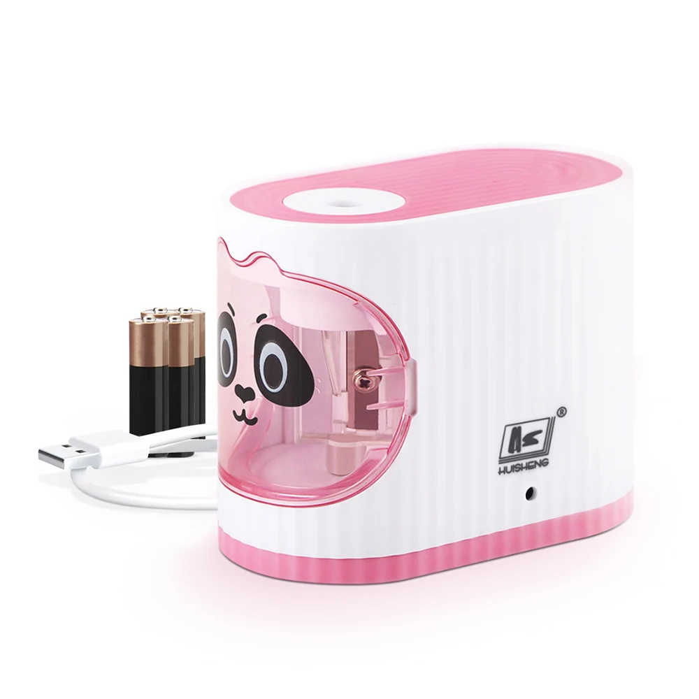 Новинка полностью автоматическая пластиковая точилка для карандашей с пандой USB школьной батареи