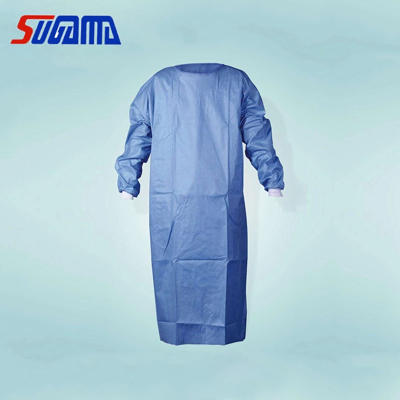 Disposable Surgical Reinforced Isolation Gown AAMI Level 2 Nov Woven SMS Ultrasonic Heat Sealing Gown AAMI Surgical Gown
