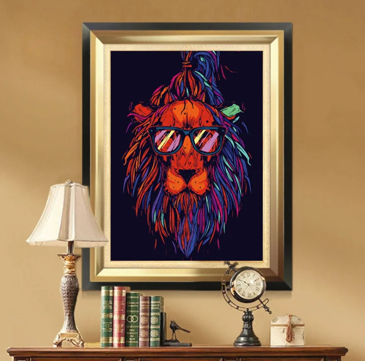 Hot Sell DIY Digital Painting Factory Custom Creative Animal Theme Painting By Numbers Hand-painted Oil Drawing For Wall Art