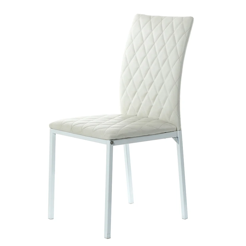 Современный стул для столовой из искусственной кожи бесплатный образец дешевый современный металлический цена на продажу