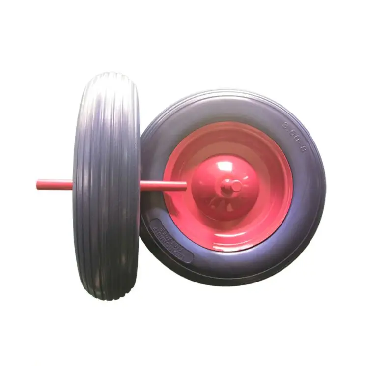 Hot Selling Widely use Long Axle Wheelbarrow 14 inch Polyurethane 3.50-8 PU Foam Wheels
