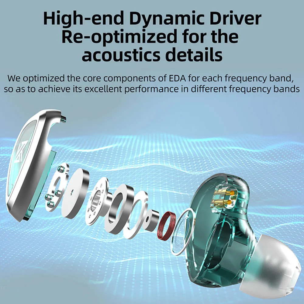 KZ EDA 3 Pair 3 Audio Earphones Sport Noise Cancelling HIFI Headset  In Ear Monitor Headphones Detachable Balanced Earbuds No Mi