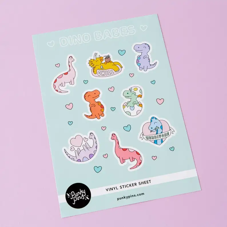 High Quality And High Adhesive Waterproof Custom Printing Kiss Cut Vinyl Stickers Sheet For Kids