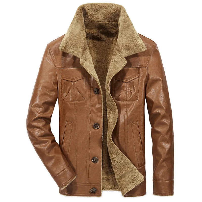 New Pattern Men Winter Jackets Men Denim Jack Warm Lapel Fur Jacket