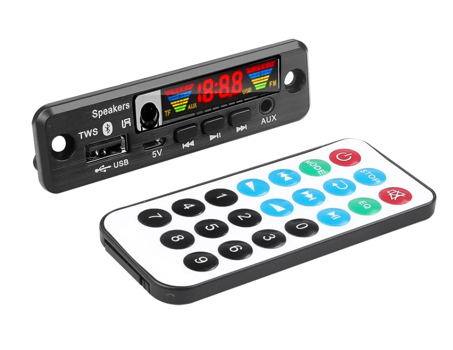 Плата MP3 декодера 5 В беспроводной аудио модуль 0 цветной экран поддержка APE USB TF FM радио автомобильные