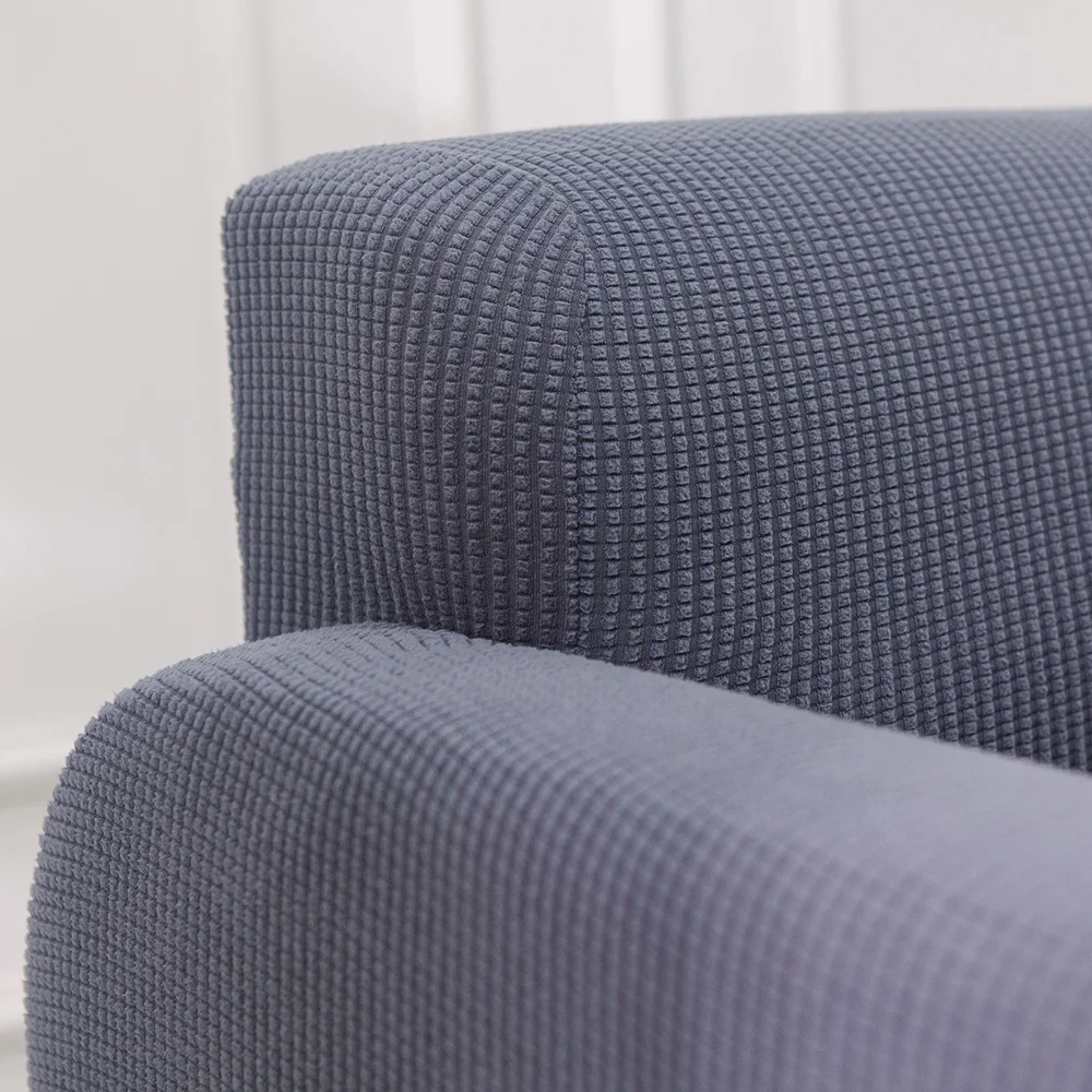 Polyester spandex jacquard velvet stretch universal couch protector sofa cover set suppliers for home decoration