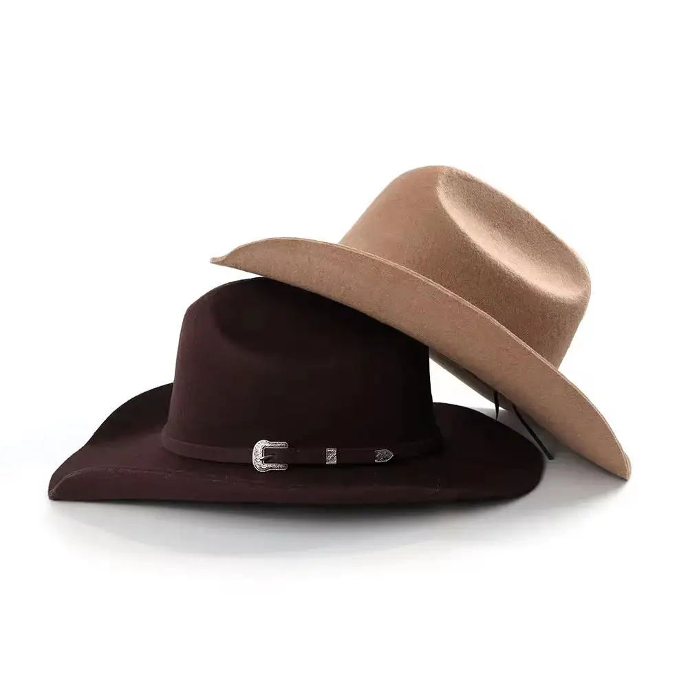Flash Sale Hot Selling Cheap Custom Felt Western Classic Casual Cowboy Felt Hat