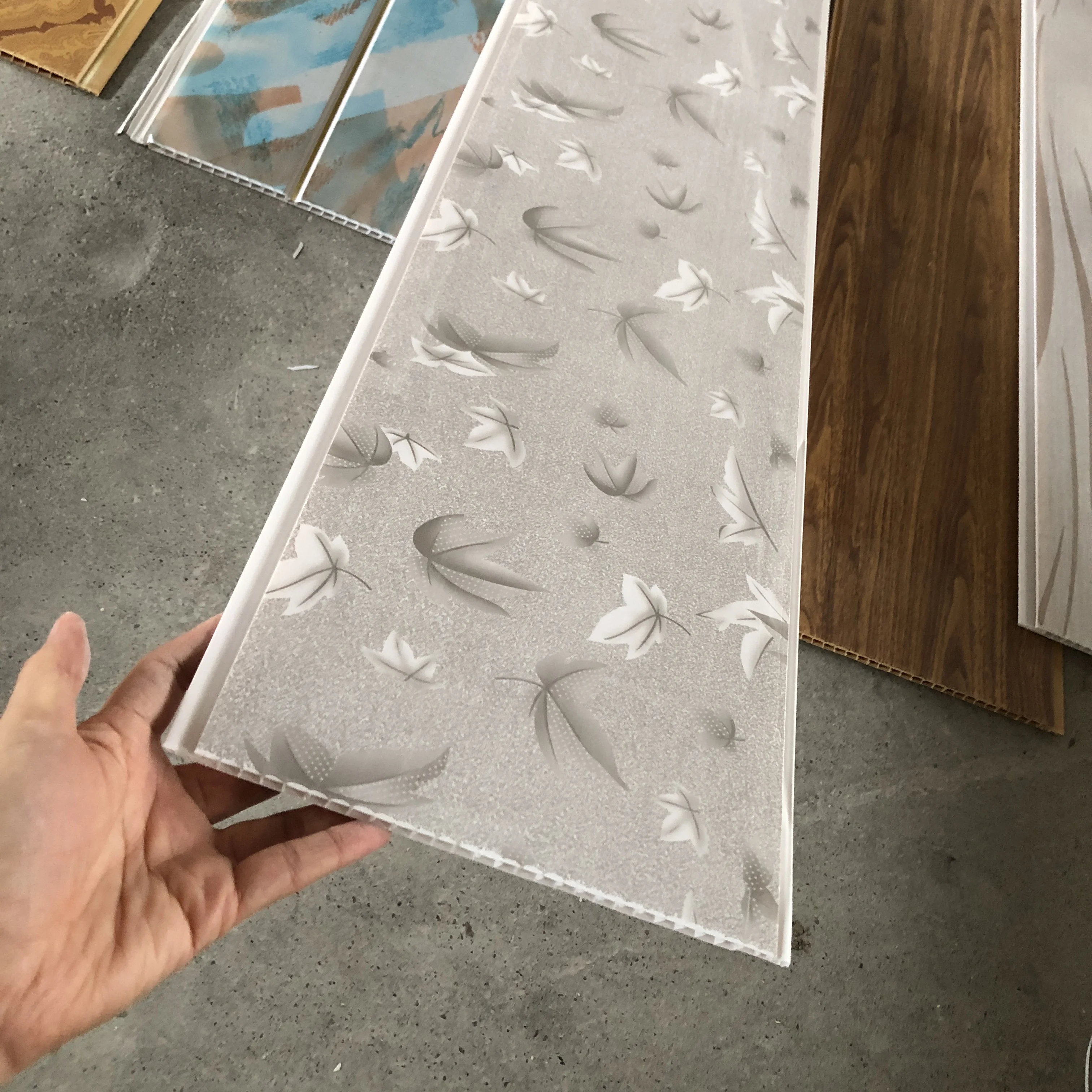 External decorative false ceiling border PVC wall covering panels with new designs