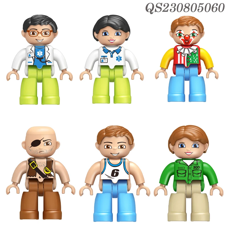 QS High Quality Mini Cartoon Figures Kids Educational Variable Style Plastic Building Blocks Doll Toys For Children Funny Gift