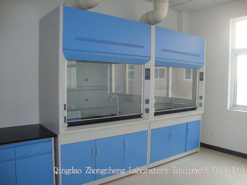 Lab full steel fume hood with cabinet and exhaust