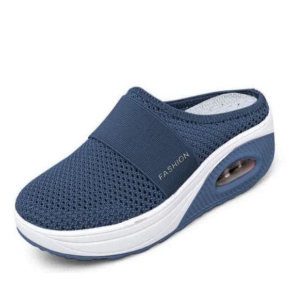 New Daily Slip On Fabric Non-heel Breathable Lazy Shoes Mule Slippers