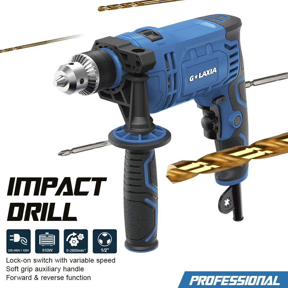 13mm 910W 1/2 electric impact drill with CE Rohs GS ETL