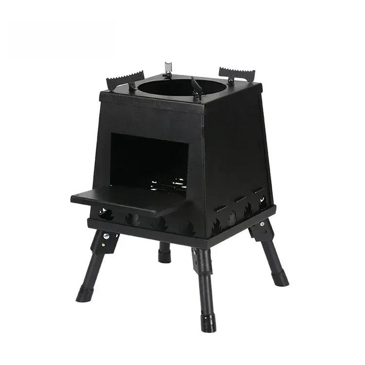 Углеродистая нержавеющая сталь открытый кемпинг сжигание древесины Складная дрова горелка Портативный