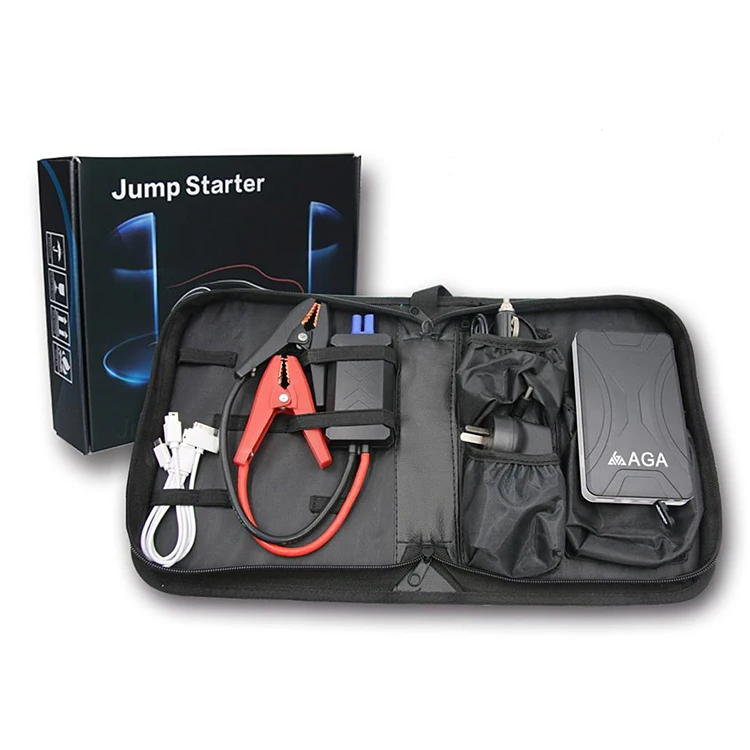 Emergency Tools Kit 12V Portable MultiFunction Battery Car Jumper Start Jump Starter With Air Compressor